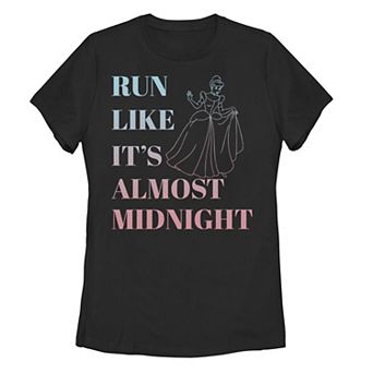 Juniors' Disney's Cinderella Run Like Midnight Ombre Graphic Tee