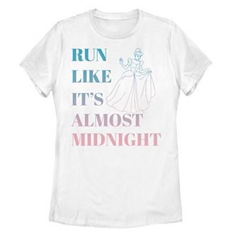 Juniors' Disney's Cinderella Run Like Midnight Ombre Graphic Tee