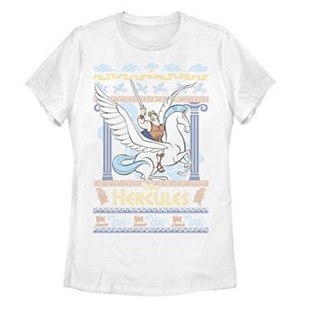Disney's Hercules Pegasus Juniors' Christmas Ugly Sweater Graphic Tee