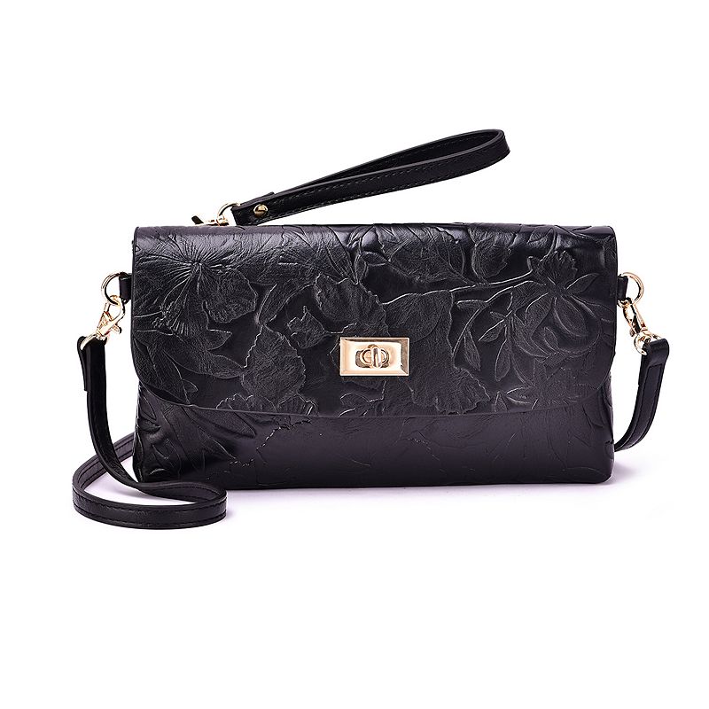 Mellow World Sarita Floral Crossbody Bag, Black