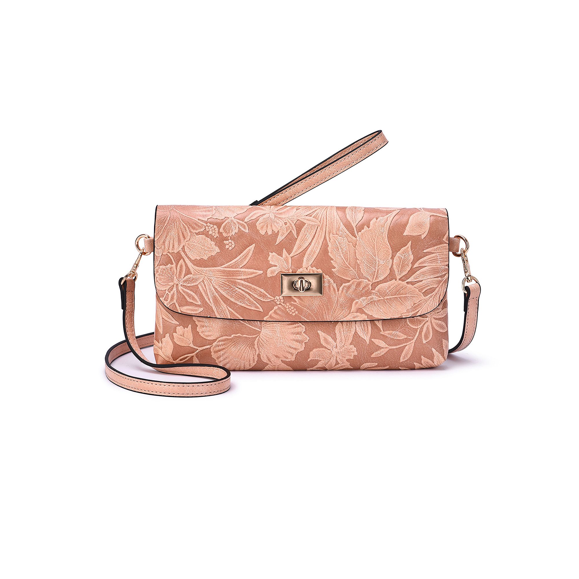 Mellow World Sarita Floral Crossbody Bag, Misty Pink