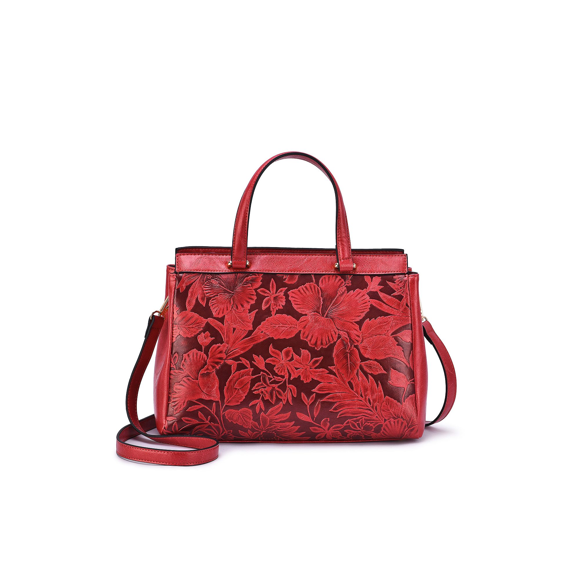 Mellow World Salome Floral Satchel, Red