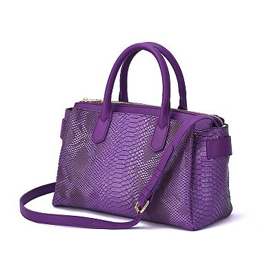 Mellow World Maddie Faux Snakeskin Satchel