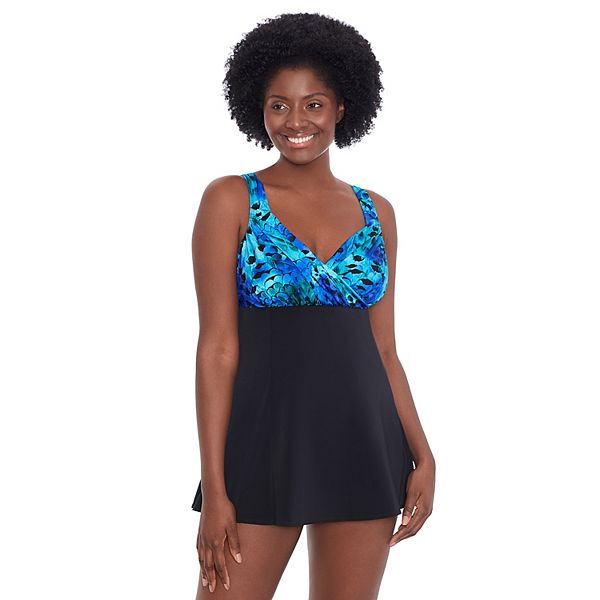 Women's Great Lengths Hip-Minimizer Surplice Swimdress