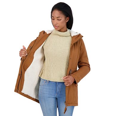 Juniors' Sebby Faux-Fur Hood Anorak Jacket