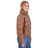 Juniors' Sebby Faux Leather Puffer Jacket