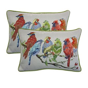 Home Fashions International Tweet Tweet 2 pc Throw Pillow Set