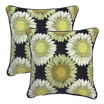 Home Fashions International Daisy Chain 2 pc Throw Pillow Set
