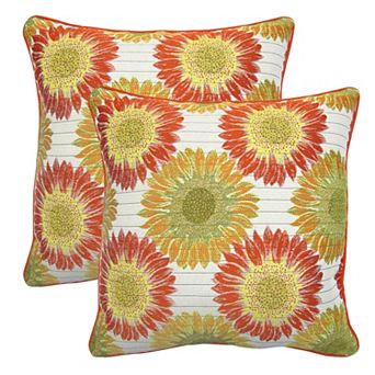 Home Fashions International Daisy Chain 2 pc Throw Pillow Set