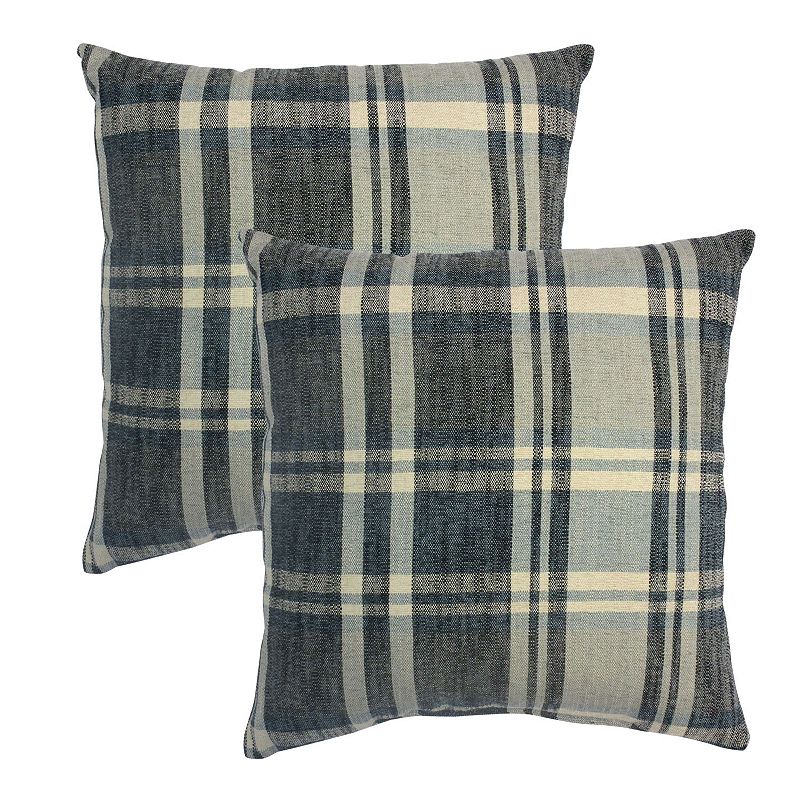 HFI Faro Plaid 2-piece Throw Pillow Set, Multicolor, 18X18