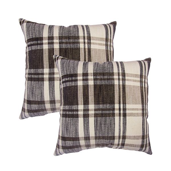 HFI Faro Plaid 2-piece Throw Pillow Set