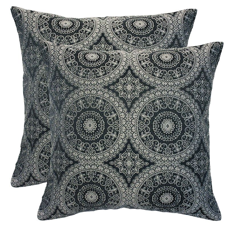 71441672 HFI Cartier 2-piece Throw Pillow Set, Grey, 18X18 sku 71441672