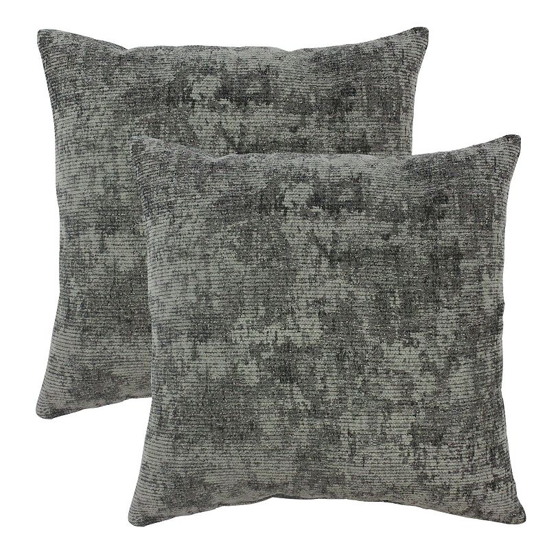 HFI Artisan 2-piece Throw Pillow Set, Grey, 18X18