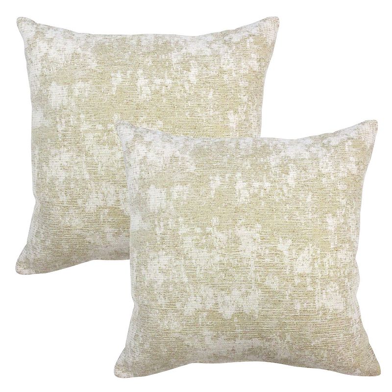 HFI Artisan 2-piece Throw Pillow Set, Beig/Green, 18X18