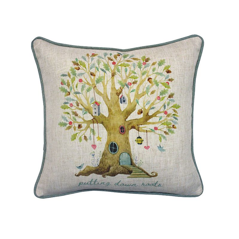 63913222 HFI Putting Down Roots Print Throw Pillow, Multico sku 63913222