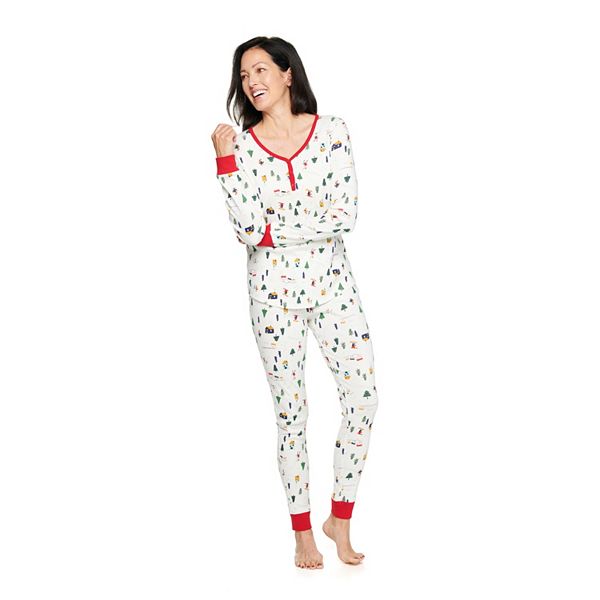 Women's LC Lauren Conrad Jammies For Your Families® Snowy Skier Pajama Set