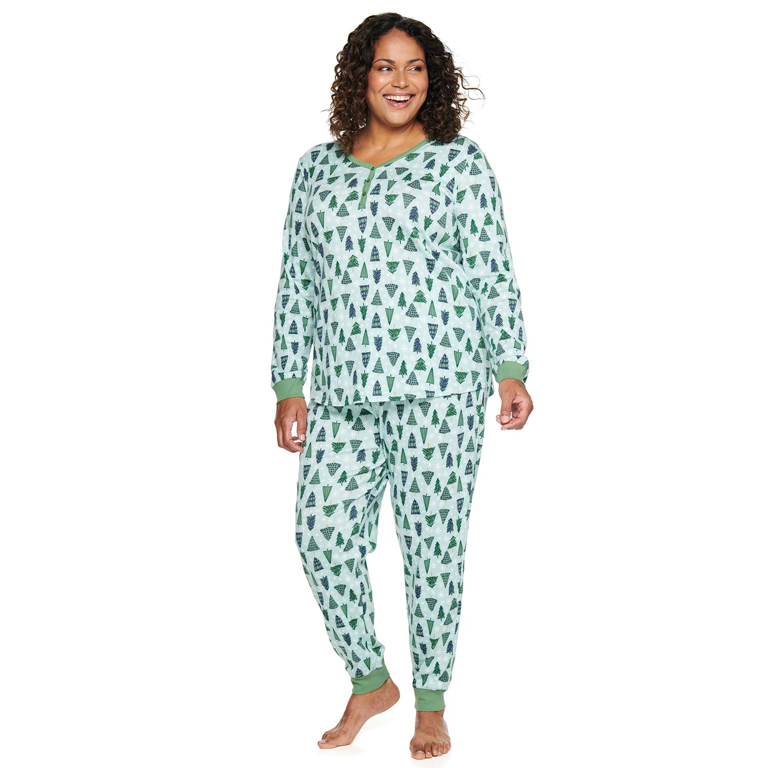 Image for LC Lauren Conrad Plus Size Jammies For Your Families Warmest Wishes Pajama Set at Kohl's.