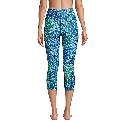 Petite Lands Chlorine Resistant High Waist Crop Swim Leggings