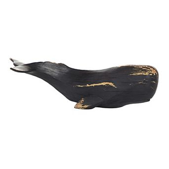 Stella & Eve Polyresin Rustic Coastal Whale Sculpture
