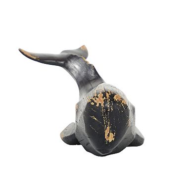 Stella & Eve Polyresin Rustic Coastal Whale Sculpture