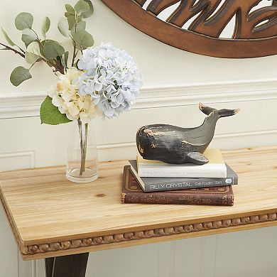 Stella & Eve Polyresin Rustic Coastal Whale Sculpture