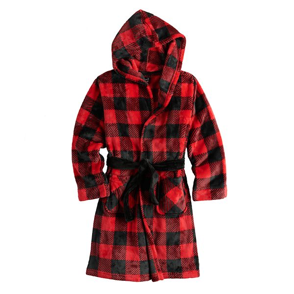 Boys 414 Cuddl Duds® Fleece Hooded Robe