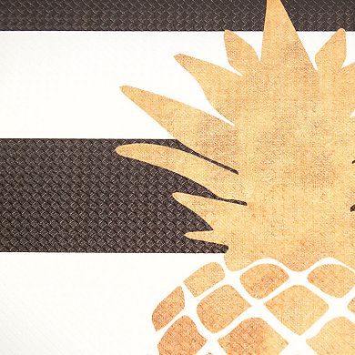 Nicole Miller New York Cook N Comfort Traditional Graphic Gold Pineapple Anti-Fatigue Kitchen Mat - 20'' x 39''