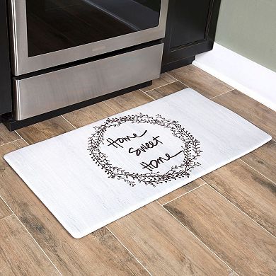 Nicole Miller New York Cook N Comfort Traditional Graphic Home Sweet Home Wreath Anti-Fatigue Kitchen Mat - 20'' x 39''