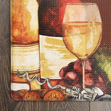 Nicole Miller New York Cook N Comfort Traditional Graphic Wine Lovers Anti-Fatigue Kitchen Mat - 20'' x 39''