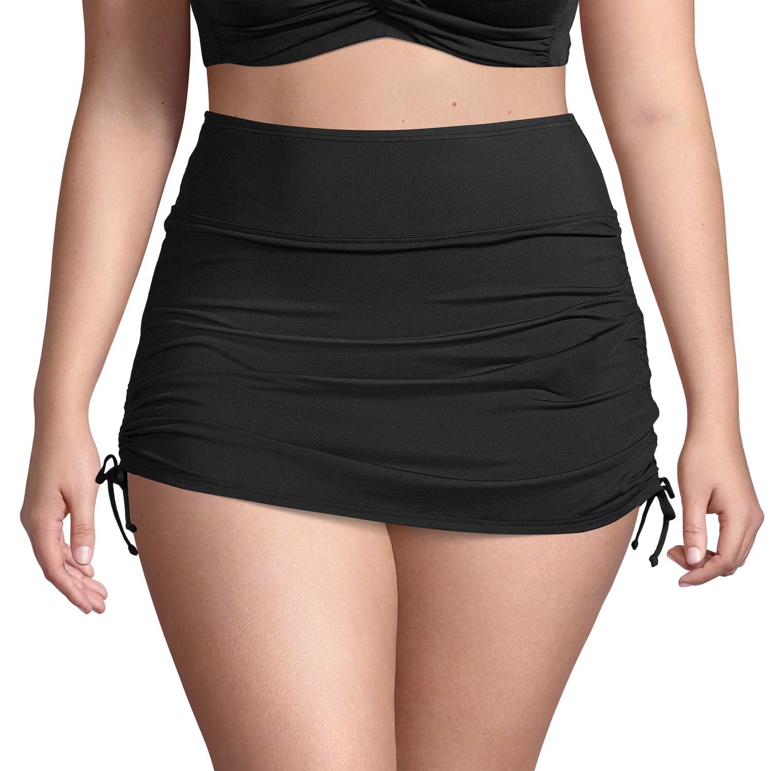 ruched side swim skirt