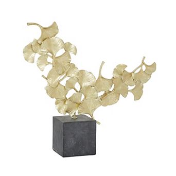 Stella & Eve Polyresin Contemporary Gingko Leaf Sculpture