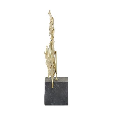 Stella & Eve Polyresin Contemporary Gingko Leaf Sculpture