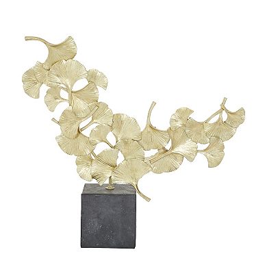 Stella & Eve Polyresin Contemporary Gingko Leaf Sculpture