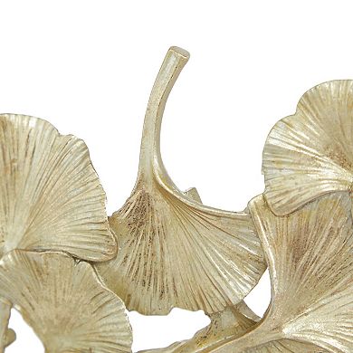 Stella & Eve Polyresin Contemporary Gingko Leaf Sculpture