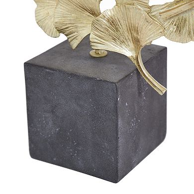 Stella & Eve Polyresin Contemporary Gingko Leaf Sculpture