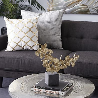 Stella & Eve Polyresin Contemporary Gingko Leaf Sculpture
