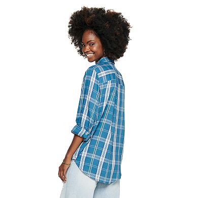 Juniors' SO® Long Sleeve Button Down Shirt