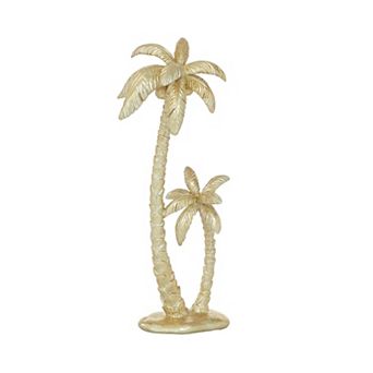 Stella & Eve Polyresin Coastal Dual Palm Tree Sculpture