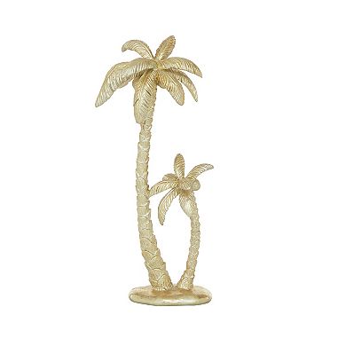 Stella & Eve Polyresin Coastal Dual Palm Tree Sculpture