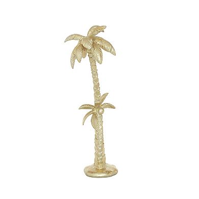 Stella & Eve Polyresin Coastal Dual Palm Tree Sculpture