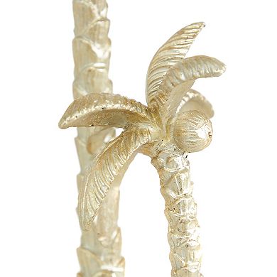 Stella & Eve Polyresin Coastal Dual Palm Tree Sculpture