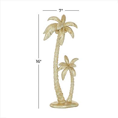 Stella & Eve Polyresin Coastal Dual Palm Tree Sculpture