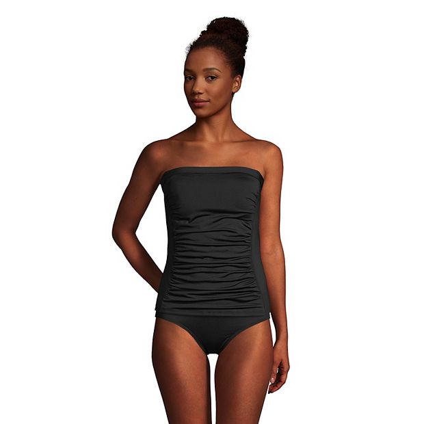 Black best sale strapless tankini