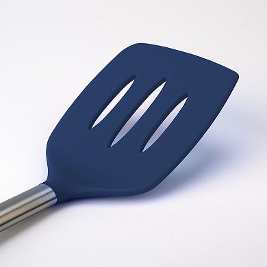 Tovolo Silicone Slotted Turner With Stainless Steel Handle