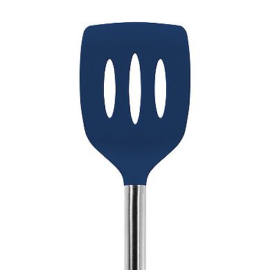 Tovolo Silicone Slotted Turner With Stainless Steel Handle