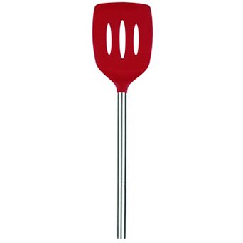 Tovolo Silicone Slotted Turner With Stainless Steel Handle
