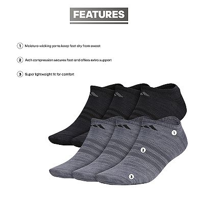 Men's adidas Superlite II 6-pack No-Show Socks