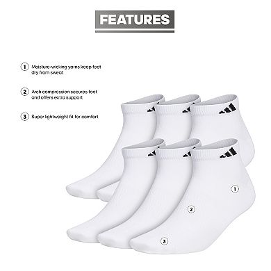 Big & Tall adidas Superlite II 6-pack Low-Cut Socks