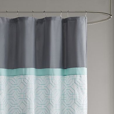 510 Design Shane Embroidered & Pieced Shower Curtain with Liner