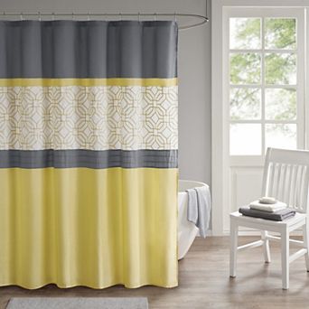 510 Design Shane Embroidered & Pieced Shower Curtain
